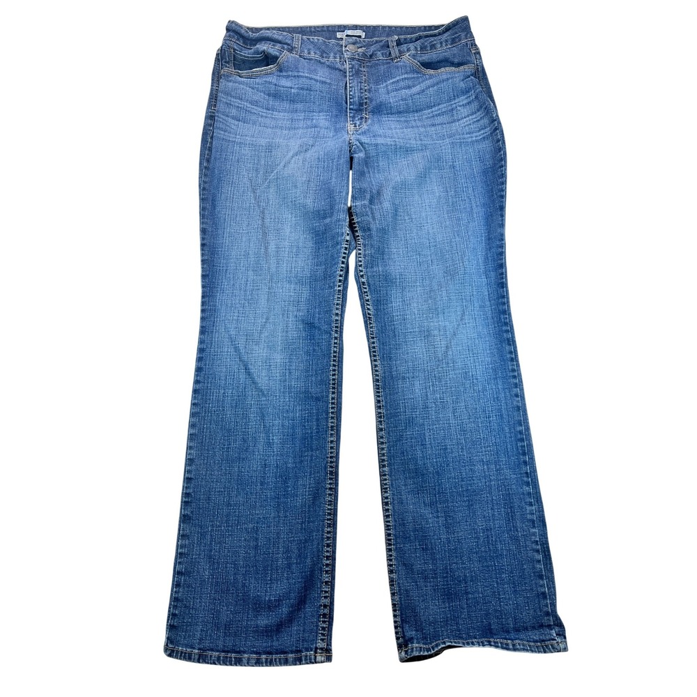 Rider by Lee‎ Womens Blue Mid Rise Straight Leg Jeans Size 18